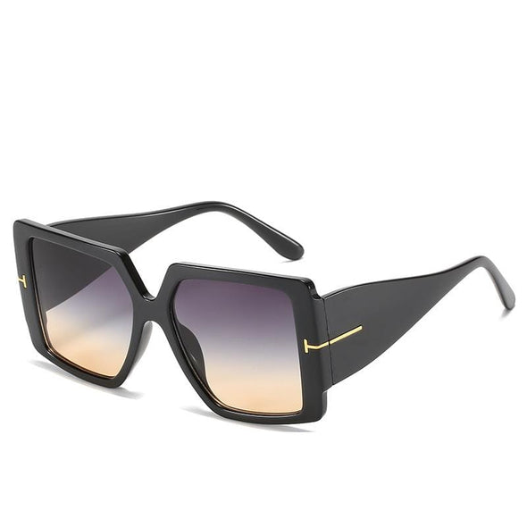 Classic Oversized Square Sunglasses  Leopard Sun Glasses Female Gradient Vintage