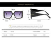 Classic Oversized Square Sunglasses  Leopard Sun Glasses Female Gradient Vintage Big Shades UV400