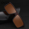 Men Sunglasses Polarized Flat Top Sunglasses 2019 Brand Designer Driving Sun glasses Male High Quality Rectangle Style ali060904