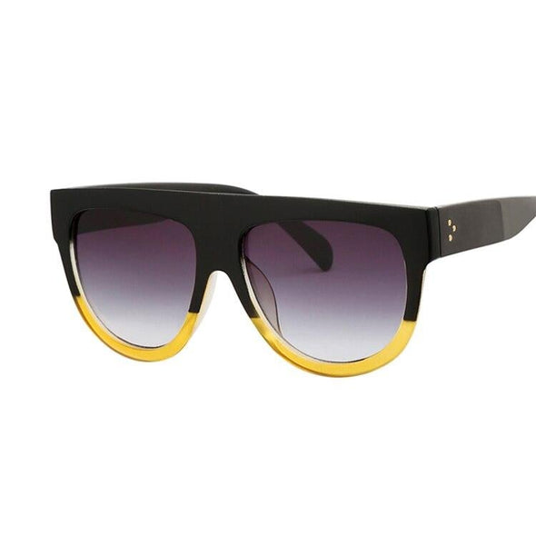Oversized Frame Black Shades Square Sunglasses Women Oval Brand Designer Vintage Fashion Sun Glasses Female Oculos De Sol