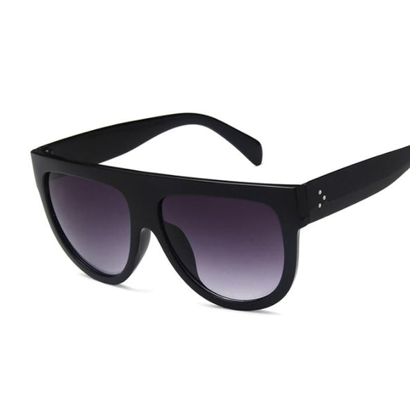Oversized Frame Black Shades Square Sunglasses Women Oval Brand Designer Vintage Fashion Sun Glasses Female Oculos De Sol