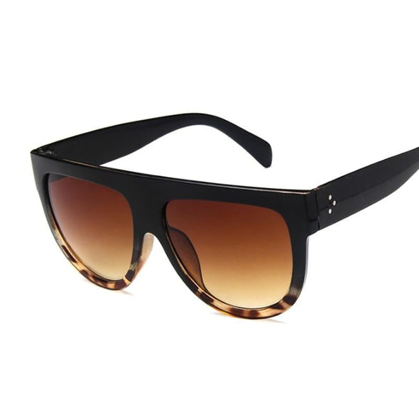 Oversized Frame Black Shades Square Sunglasses Women Oval Brand Designer Vintage Fashion Sun Glasses Female Oculos De Sol