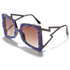 Oversized Rhinestone Sunglasses Women  Steampunk Diamond Sunglasses Square Punk Eyeglasses Gradient Handmade Sunglasses Men