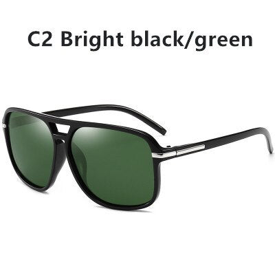 Polarized Driver Goggles Brand Design Fishing Gradient Sunglasses Camping Glasses Vintage Fashion Men Cool Square Style Oculos