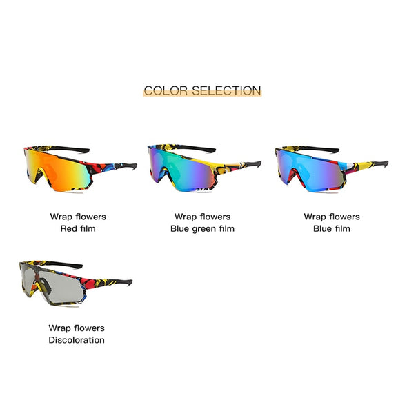 Polarized Photochromic Cycling Sunglasses UV400 Bike Sunglasses Men Women Oversized Bicycle Eyewear with Case Myopia Frame