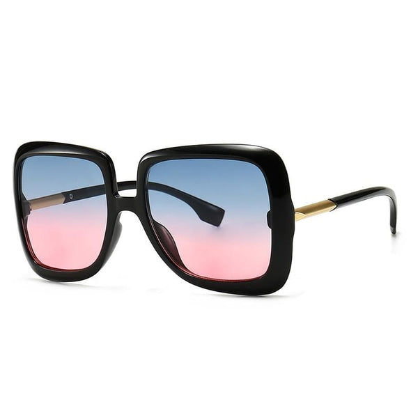 Oversized Sunglasses Women  Vintage Square Fashion Big Large Grain Frame