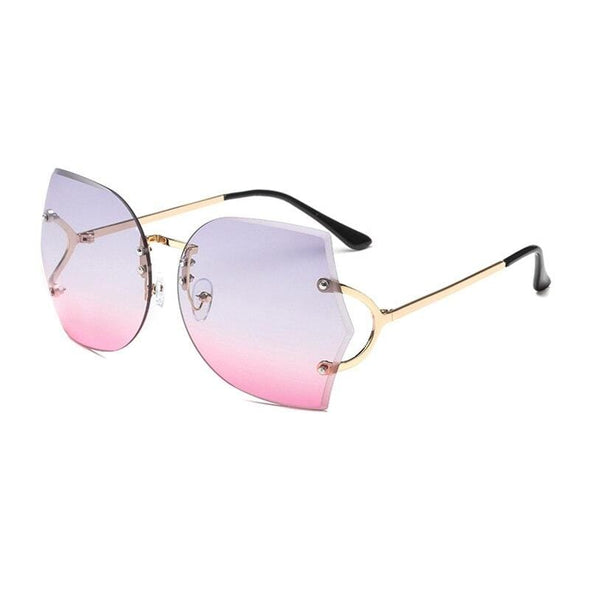 Fashion Women Rimless Sunglasses Gradient Glasses UV400