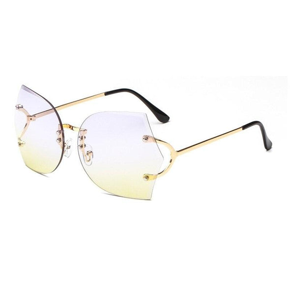 Fashion Women Rimless Sunglasses Gradient Glasses UV400