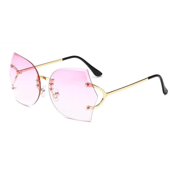 Fashion Women Rimless Sunglasses Gradient Glasses UV400