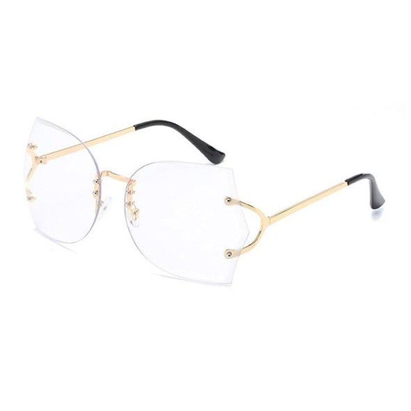Fashion Women Rimless Sunglasses Gradient Glasses UV400