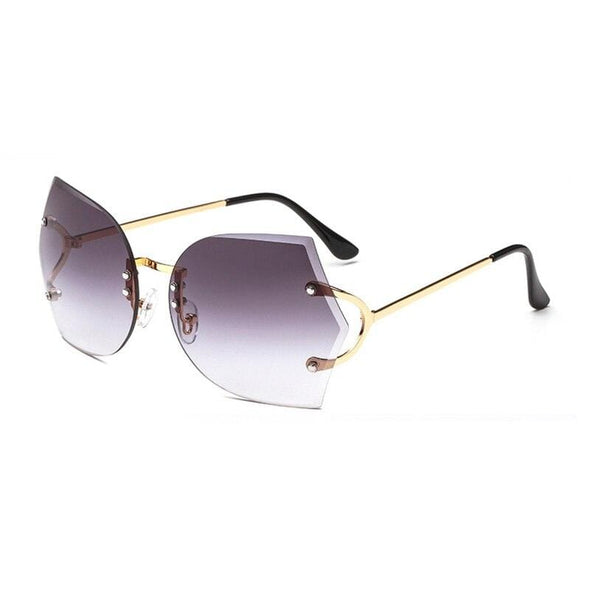 Fashion Women Rimless Sunglasses Gradient Glasses UV400