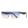 Fashion Rimless One Piece Cat Eye Women Vintage Colorful Gradient Eyewear Sun Glasses