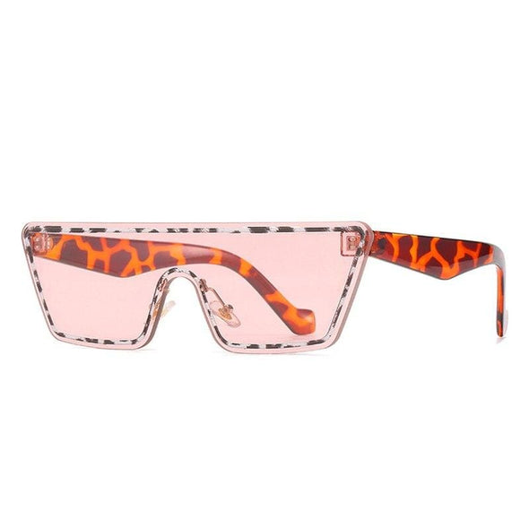 Fashion Rimless One Piece Cat Eye Women Vintage Colorful Gradient Eyewear Sun Glasses