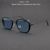 Steampunk Sunglasses Fashion Men Women Brand Designer Vintage Square Metal Frame Sun Glasses UV400 Eyewe