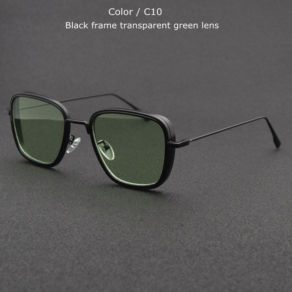 Steampunk Sunglasses Fashion Men Women Brand Designer Vintage Square Metal Frame Sun Glasses UV400 Eyewe