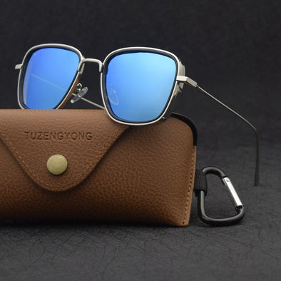 Steampunk Sunglasses Fashion Men Women Brand Designer Vintage Square Metal Frame Sun Glasses UV400 Eyewe