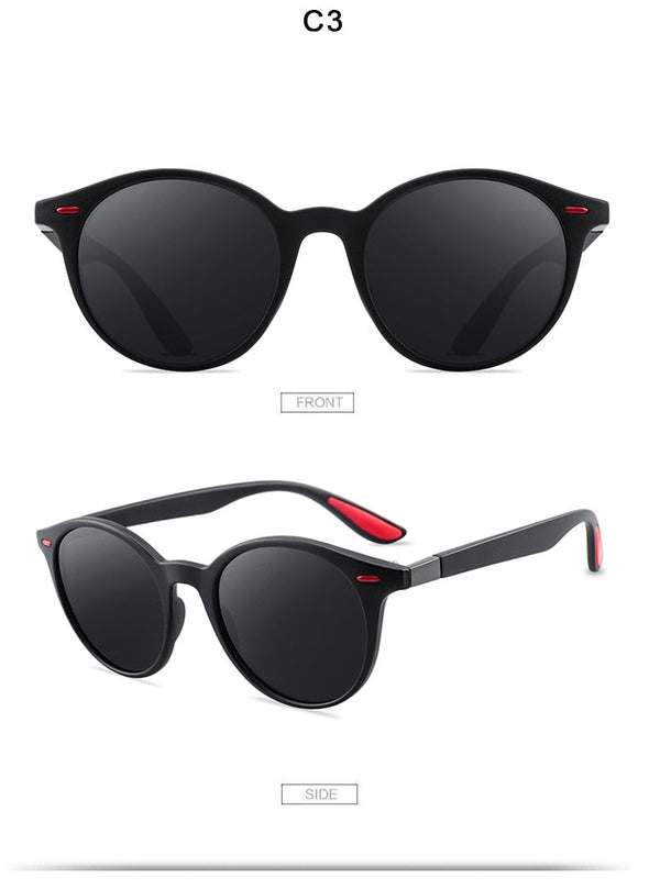 Retro Rivet Polarized Sunglasses Fashion Oval Frame Sun Glasses For Men Women Driving Shade Eyewear Gafas De Sol UV400