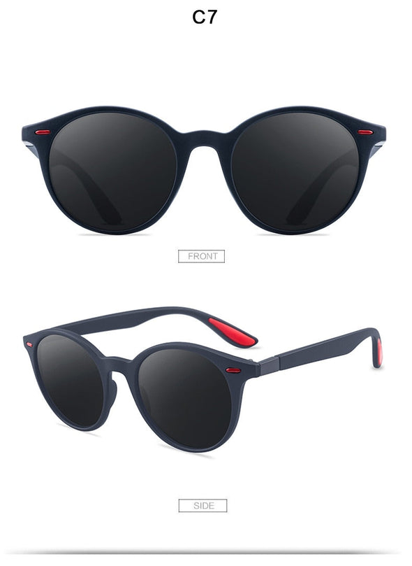 Retro Rivet Polarized Sunglasses Fashion Oval Frame Sun Glasses For Men Women Driving Shade Eyewear Gafas De Sol UV400