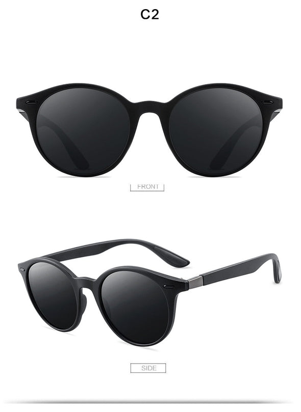 Retro Rivet Polarized Sunglasses Fashion Oval Frame Sun Glasses For Men Women Driving Shade Eyewear Gafas De Sol UV400