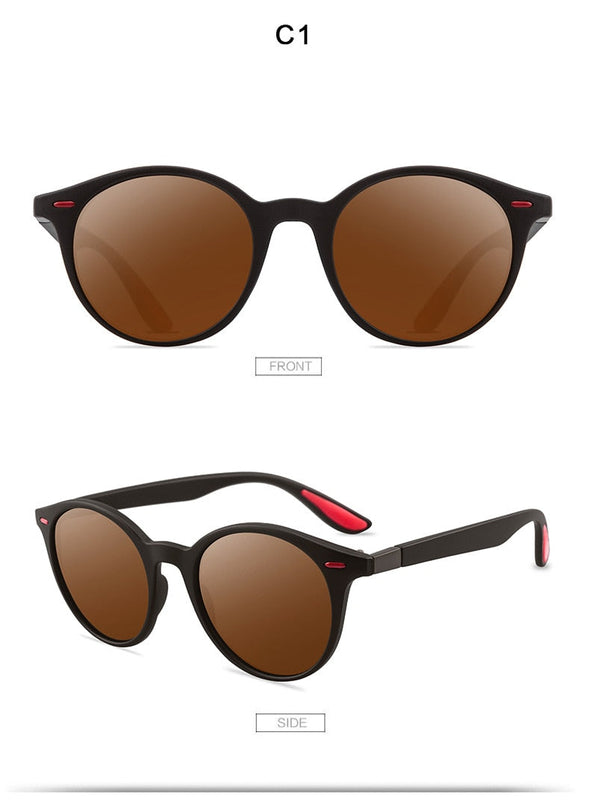 Retro Rivet Polarized Sunglasses Fashion Oval Frame Sun Glasses For Men Women Driving Shade Eyewear Gafas De Sol UV400