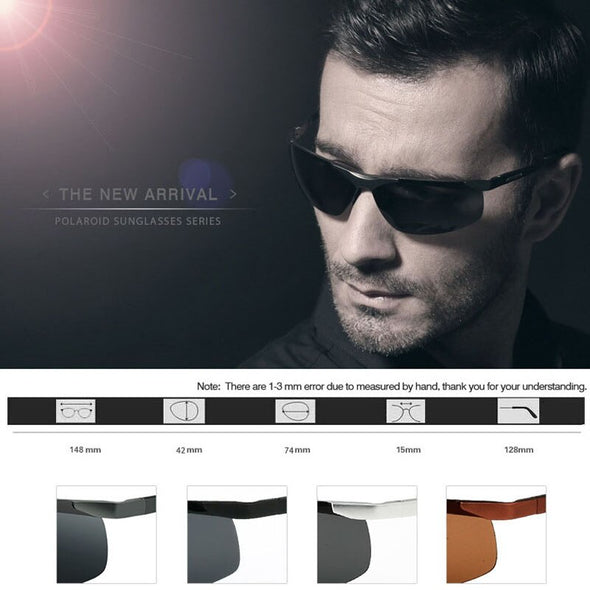 Alumunum Men's Polarized UV400 Mirror Sunglasses Rimless Rectangle Mens Sun Glasses Eyewear For Men  ALI061003