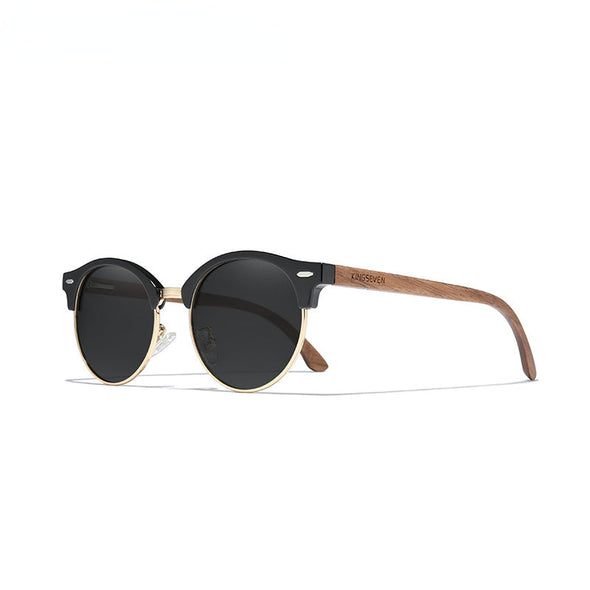 High Quality Black Walnut Wood Sunglasses Men Women Polarized Mirror Sun Glasses Male