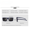 Men Sunglasses Polarized Flat Top Sunglasses 2019 Brand Designer Driving Sun glasses Male High Quality Rectangle Style ali060904