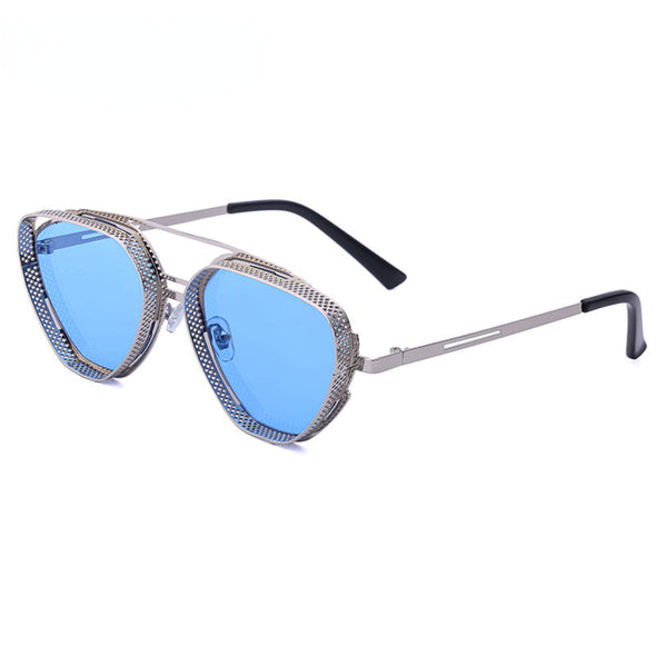 Vintage Steampunk Sunglasses Men  Luxury Brand Designer Square Punk Sun Glasses For Male Shades Driving Goggle