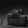 Luxury Steampunk Pilot Sunglasses Men and Women Soft Leather Shield Glasses UV400 Protection ALI061004