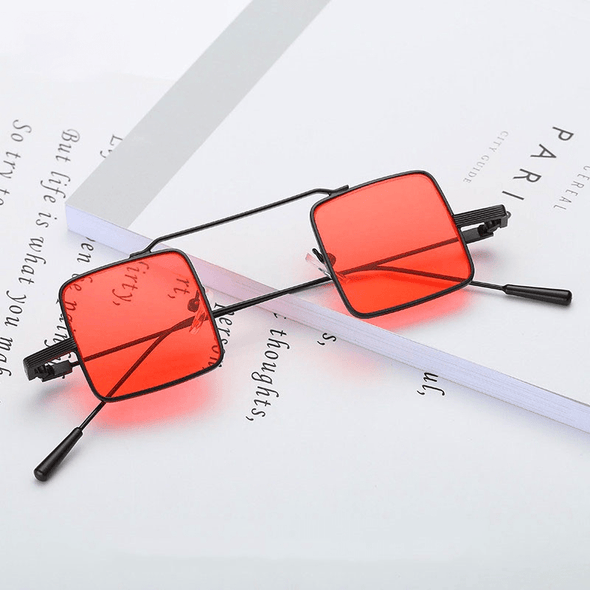 Women Vintage Multicolor Square Steampunk Sunglasses UV400