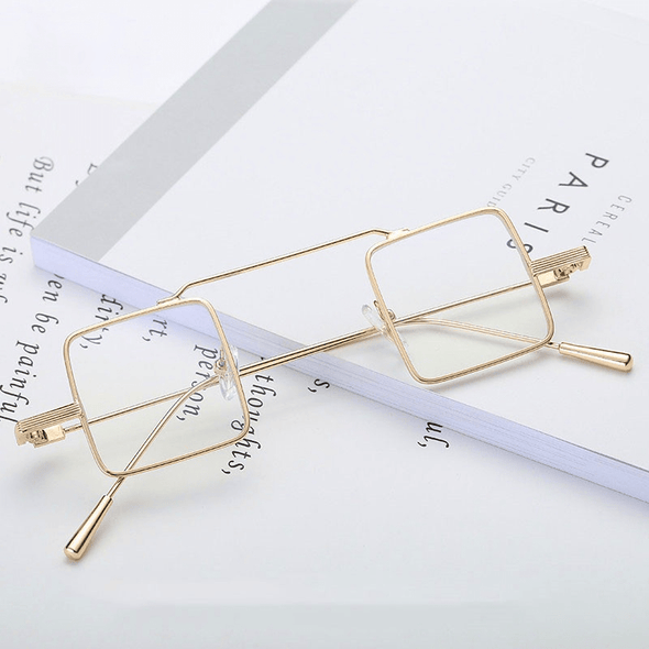 Women Vintage Multicolor Square Steampunk Sunglasses UV400