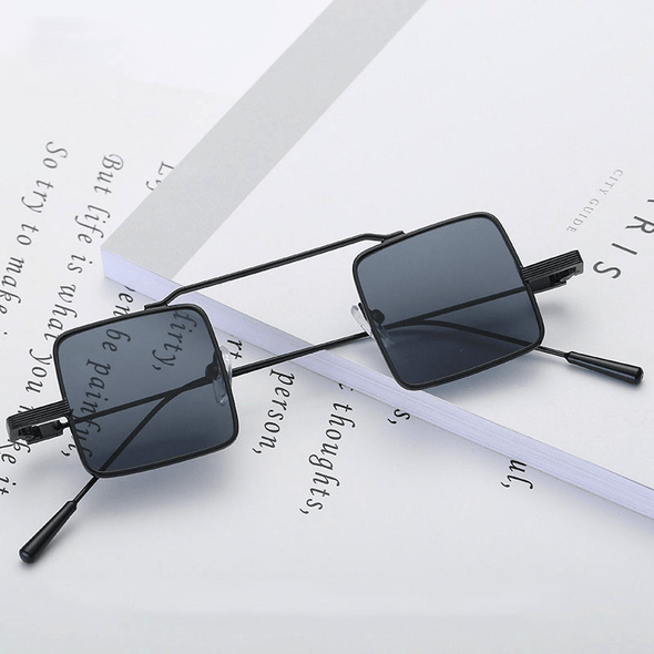 Women Vintage Multicolor Square Steampunk Sunglasses UV400