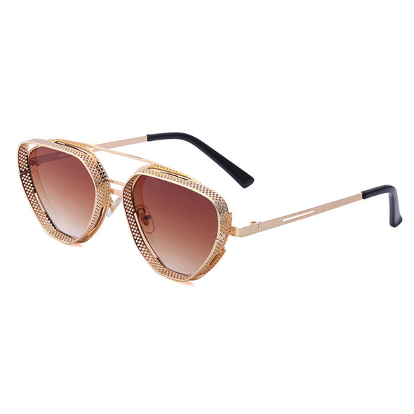 Vintage Steampunk Sunglasses Men  Luxury Brand Designer Square Punk Sun Glasses For Male Shades Driving Goggle