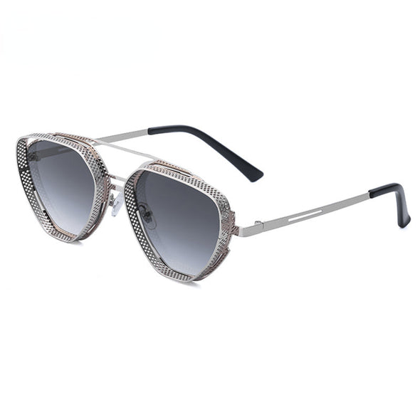 Vintage Steampunk Sunglasses Men  Luxury Brand Designer Square Punk Sun Glasses For Male Shades Driving Goggle