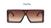oversized Square black women's sunglasses  trend luxury brand Gradient shades for men Vintage Retro sunglasses woman