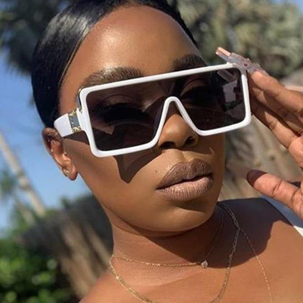 oversized Square black women's sunglasses  trend luxury brand Gradient shades for men Vintage Retro sunglasses woman
