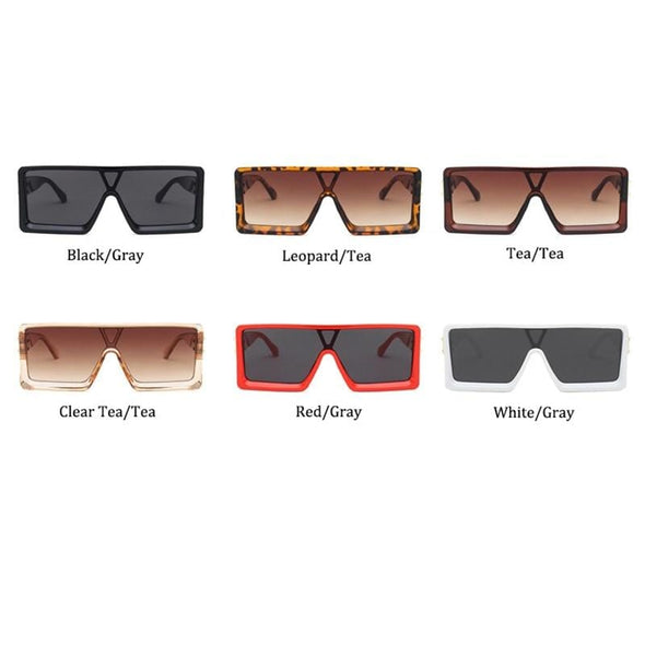 oversized Square black women's sunglasses  trend luxury brand Gradient shades for men Vintage Retro sunglasses woman