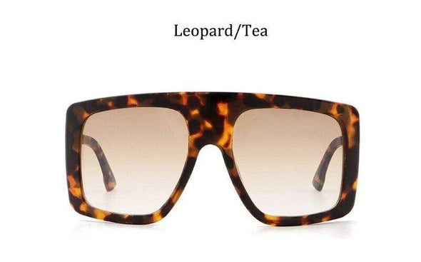 oversized black shades Women sunglasses men luxury brand Big Frame Flat Top vintage sunglasses female oculos de sol