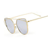 Designer Mirror Flat Vintage Metal Reflective Sunglasses