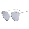 Designer Mirror Flat Vintage Metal Reflective Sunglasses