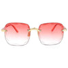 Women Square Frameless Sunglasses