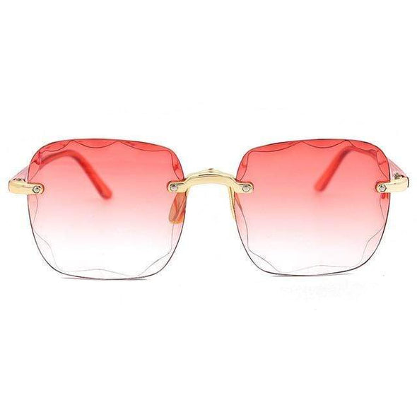 Women Square Frameless Sunglasses