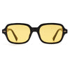 OEC CPO Fashion Unisex Square Sunglasses Men Women Fashion Small Frame Yellow Sunglasses Female Retro Rivet Glasses UV400 O403