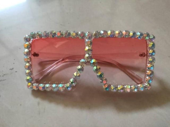 Hot Oversized Crystal Sunglasses