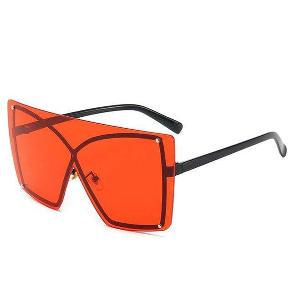 Rimless Oversized Frame Sunglasses