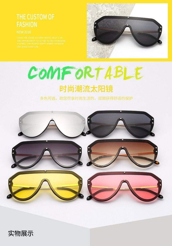 new arrival  futuristic sunglasses women uv400 fendii sunglasses large oversized shades for women oculos de sol feminino