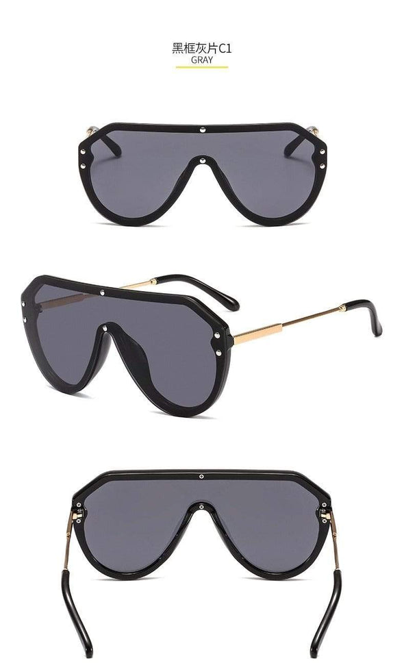 new arrival  futuristic sunglasses women uv400 fendii sunglasses large oversized shades for women oculos de sol feminino