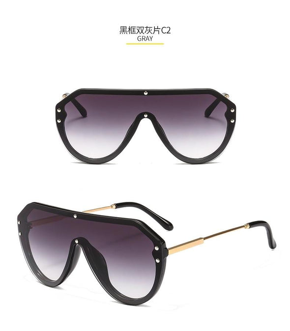new arrival  futuristic sunglasses women uv400 fendii sunglasses large oversized shades for women oculos de sol feminino