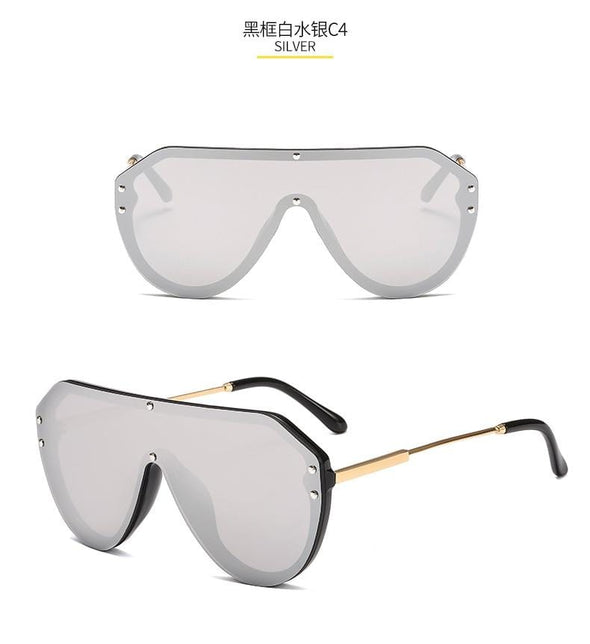 new arrival  futuristic sunglasses women uv400 fendii sunglasses large oversized shades for women oculos de sol feminino