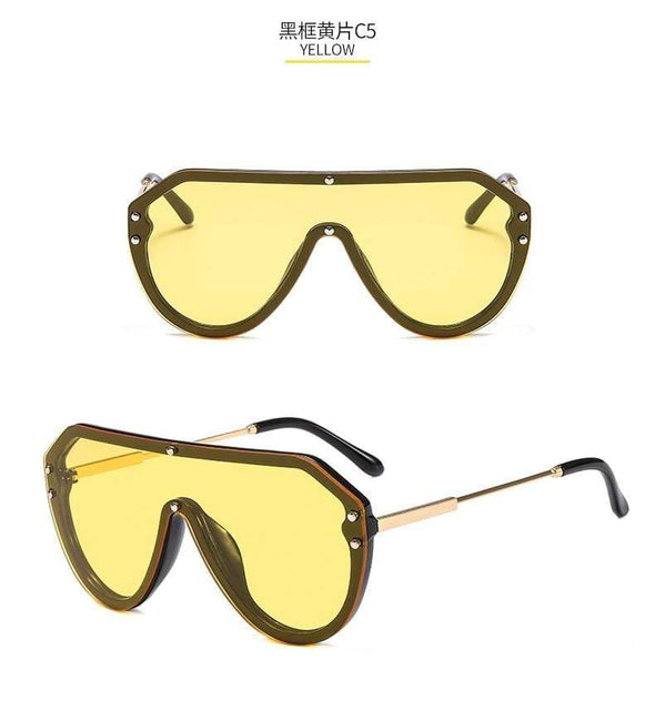 new arrival  futuristic sunglasses women uv400 fendii sunglasses large oversized shades for women oculos de sol feminino